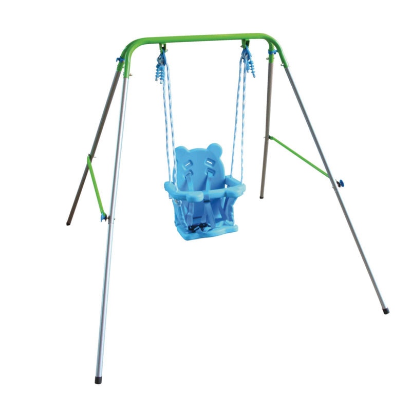 Sportspower Outdoor Foldable Metal/Steel Swing Set, Ages 12-36 Months, 55-lb Capacity O9