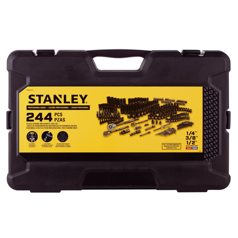 Stanley 244 Piece Black Chrome Socket Set Q3