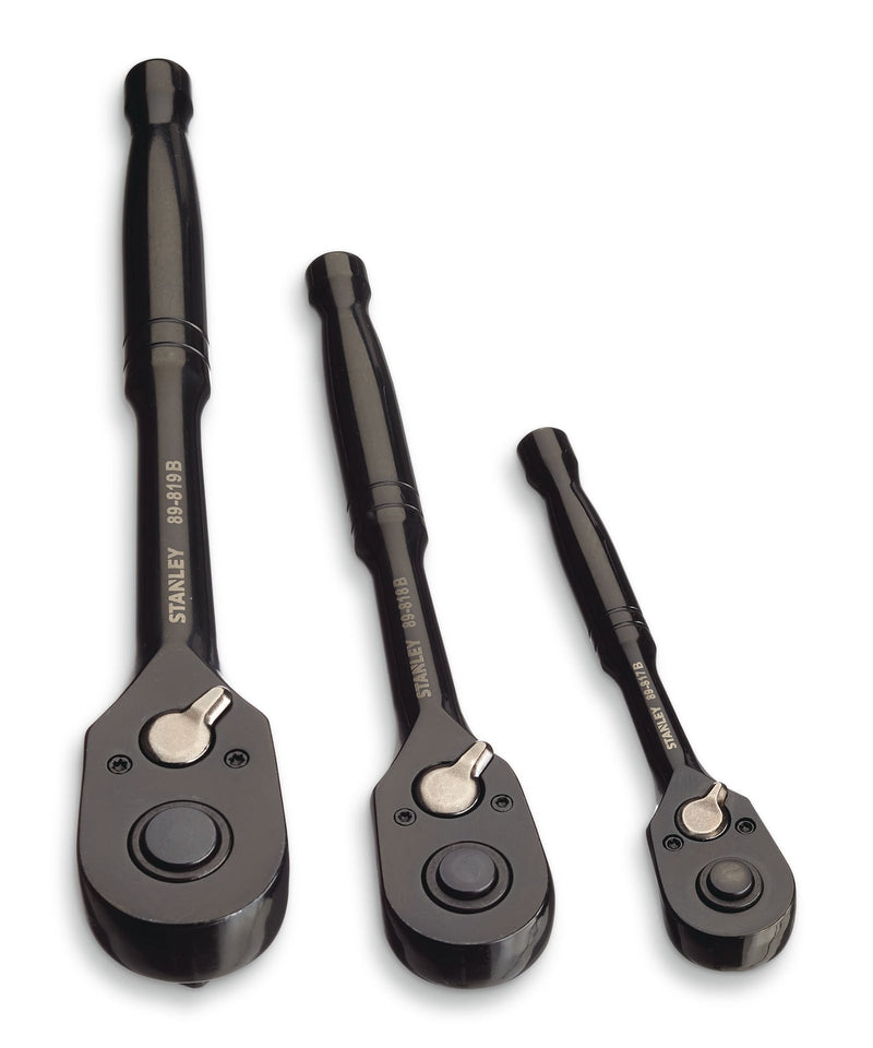 Stanley Professional Grade Black Chrome Ratchet Set, 3-pc C4