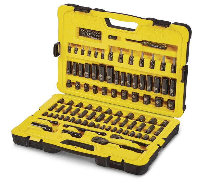 Stanley Professional Grade Black Chrome Socket Set, 122-pc, SAE/Metric R1