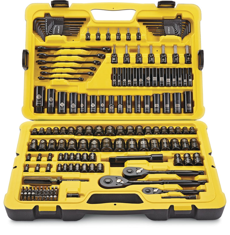 Stanley Professional Grade Black Chrome Socket Set, 183-pc, SAE/Metric N2