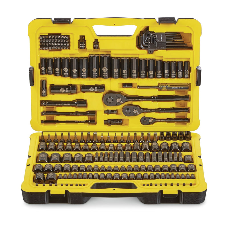 Stanley Professional Grade Black Chrome Socket Set, SAE/Metric, 230-pc M1