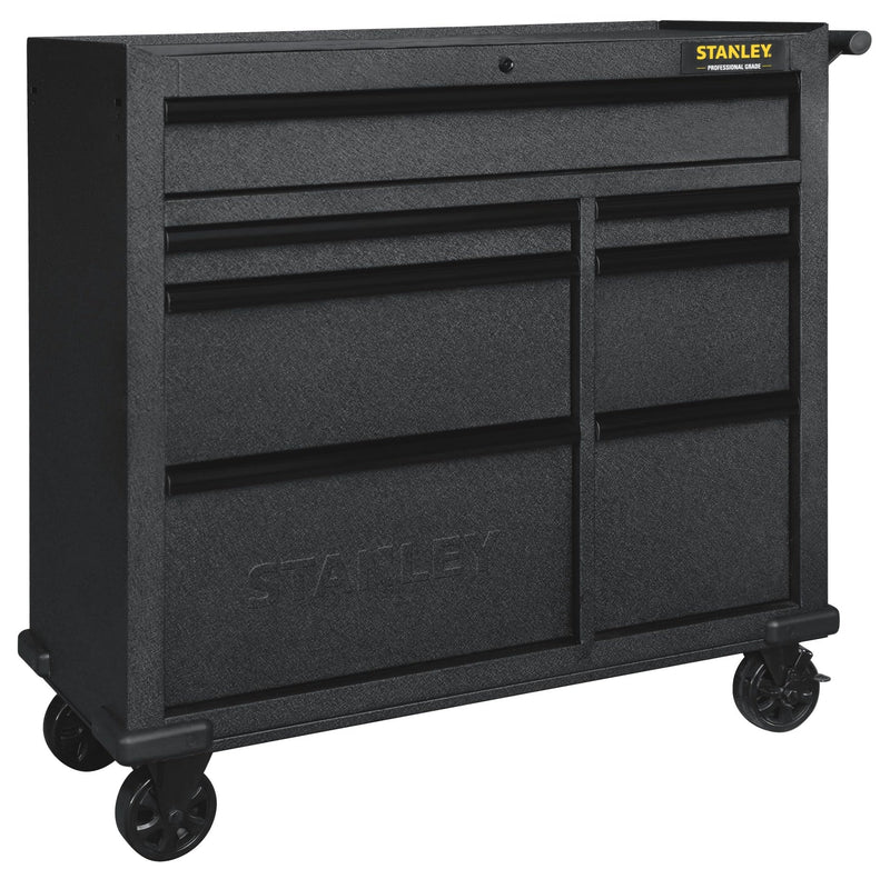 Stanley Rolling Tool Storage Cabinet with 7 Drawers, Power Bar with USB, Black, 42-in X5