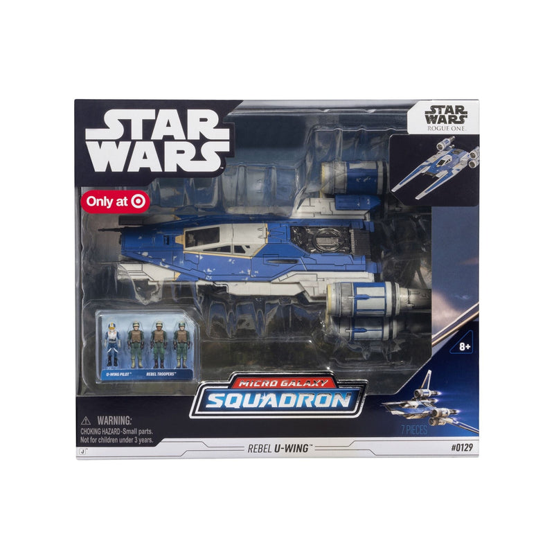 Star Wars Micro Galaxy Squadron U-wing Starfighter, 2-in Vehicle with Foldout Wings, Troop Bay, Sniper Gun, and Four 1-in Micro Figure... Y0