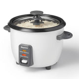 Starfrit 300W 6-Cup White Rice Cooker with Steam Basket