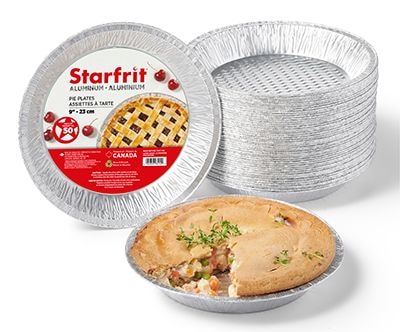 Starfrit 9ʺ Aluminum Deep Pie Plates, 50-pk X3
