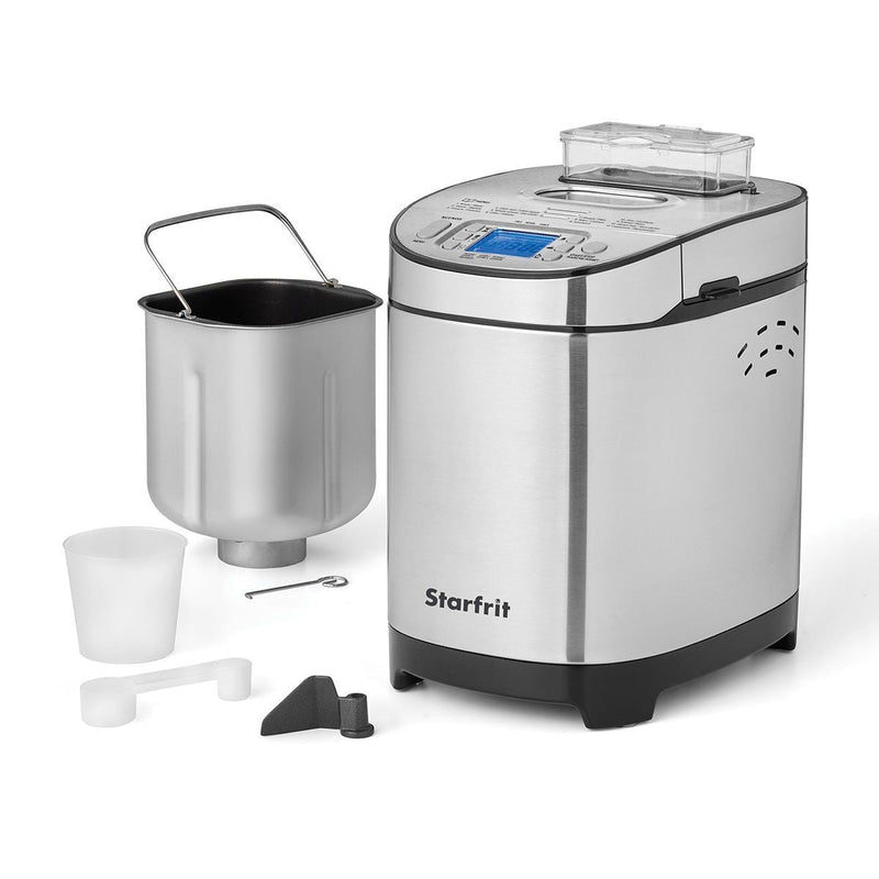 Starfrit Digital Display Breadmaker, Stainless Steel, 2-lb I0