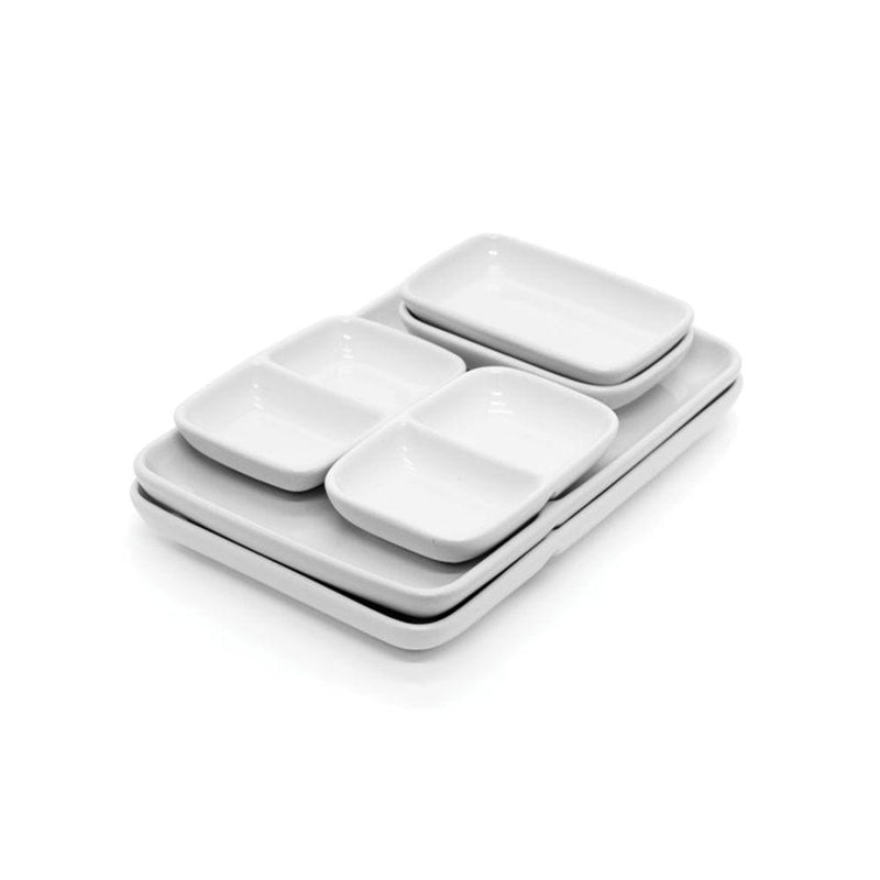 Starfrit Oven & Dishwasher Safe Ceramic Fondue Plate, Serves 2, 6-pc W0