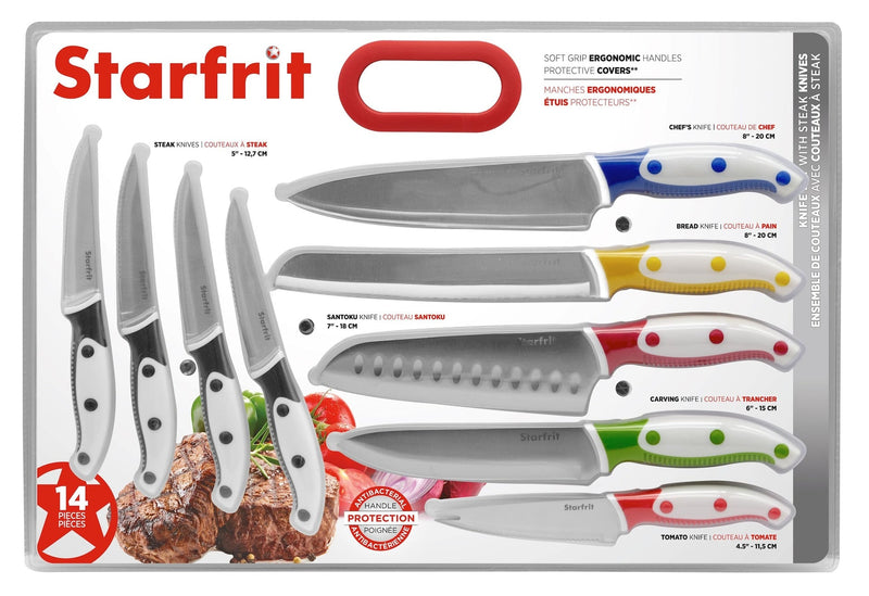 Starfrit Stainless Steel Knife Set with Steak Knives, 14-pc E7