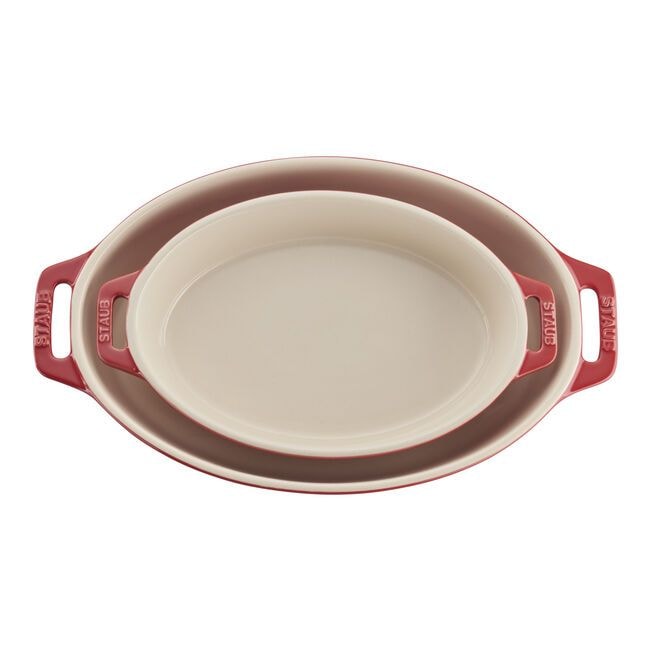 Staub Oval 2 piece Baking Set Cherry Z7