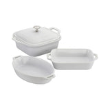 Staub White Non-Stick Ceramic Mixed Baking Set, 4-pc
