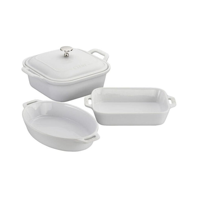Staub White Non-Stick Ceramic Mixed Baking Set, 4-pc M1