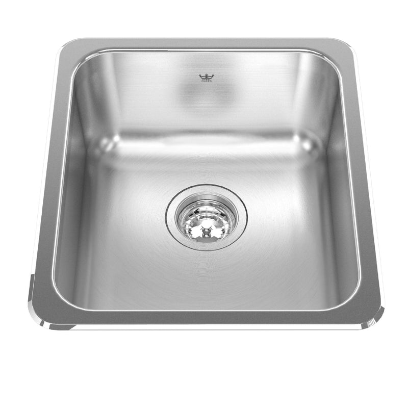 Steel Queen Drop In Single Stainless Steel Sink, 16.13x18.13-in U1