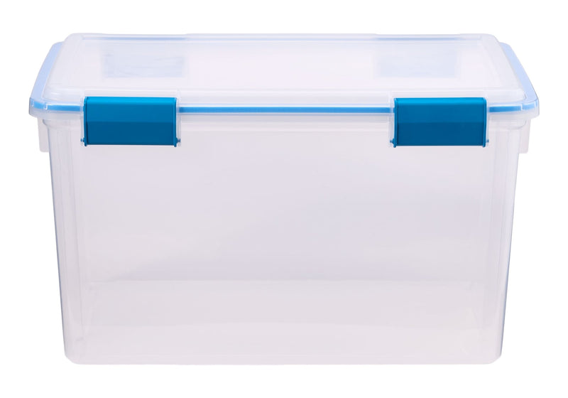 Sterilite Clear Storage Box with Gasketed Lid, 51-L W1