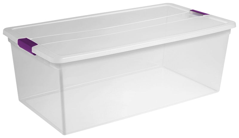 Sterilite ClearView Storage Box with Latched Lid, 104-L X1