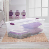 Sterilite ClearView Storage Box with Latched Lid, 104-L