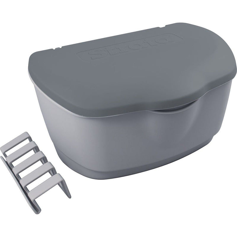 Strata Plastic Clothespin Box, Grey S7