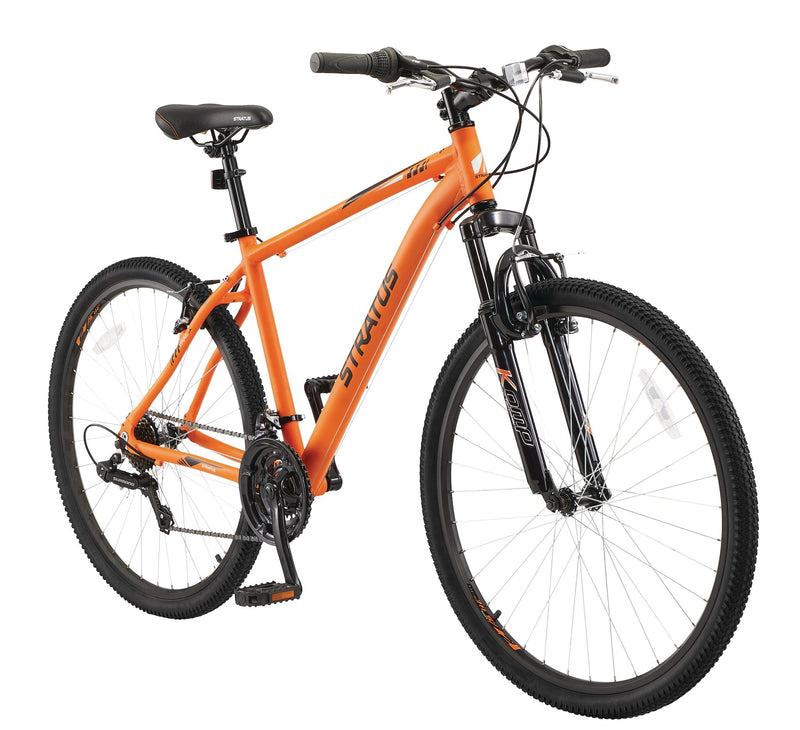 Stratus Rockcliffe Hardtail Mountain Bike, 27.5-in Wheel, Orange X4