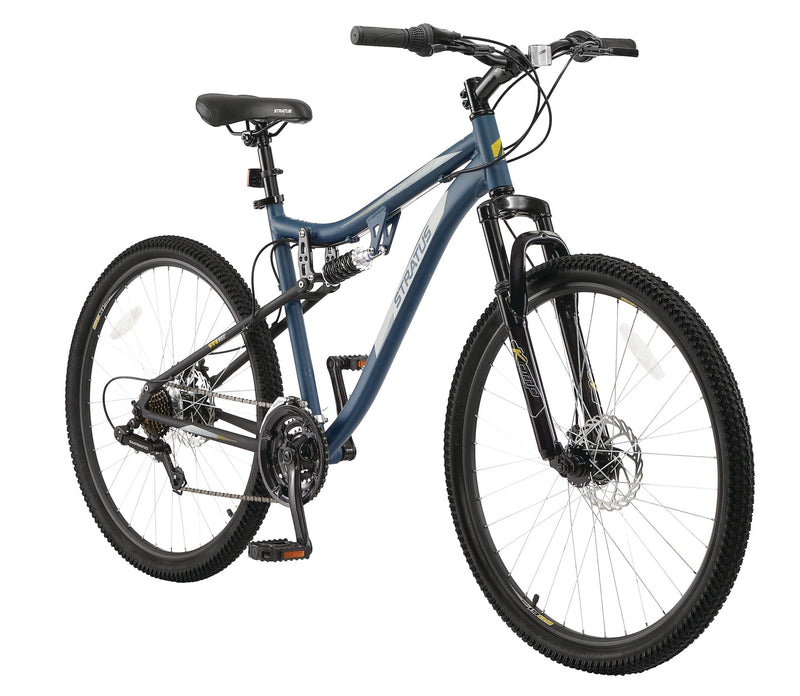 Stratus Striker Adult Bike, 21-Speed, 19-in Aluminum Frame, 27.5-in, Blue U4