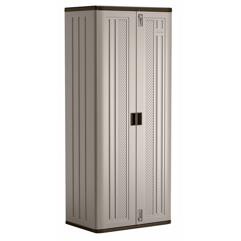 Suncast 19 cu-ft Tall 3-Shelf Resin Storage Cabinet X2