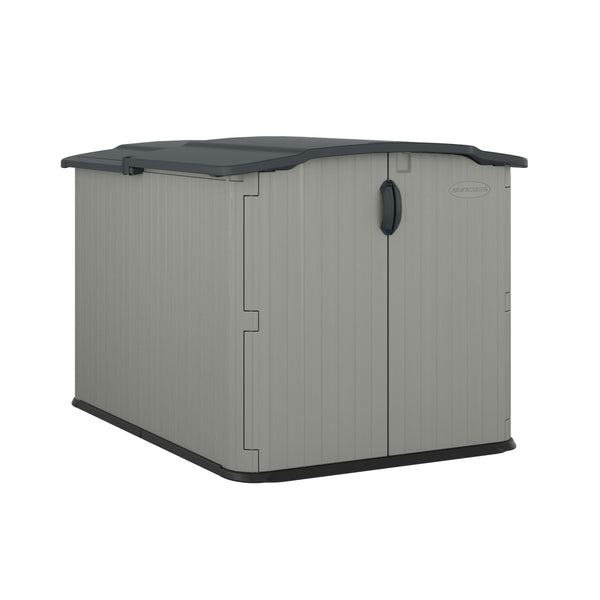 Suncast Glidetop 98-cu-ft Dove Grey Horizontal Shed F9