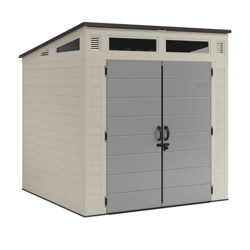 Suncast Modernist 7x7-ft Vanilla/Dove Grey Storage Shed K4
