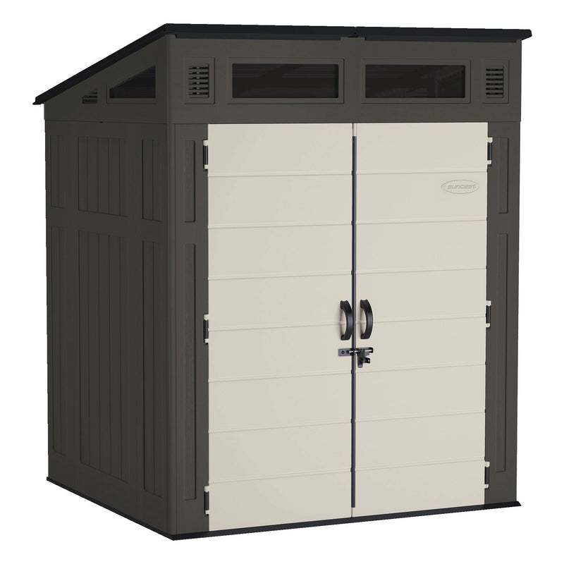 Suncast Modernist Outdoor Storage Shed, Grey, 6-ft x 5-ft I0
