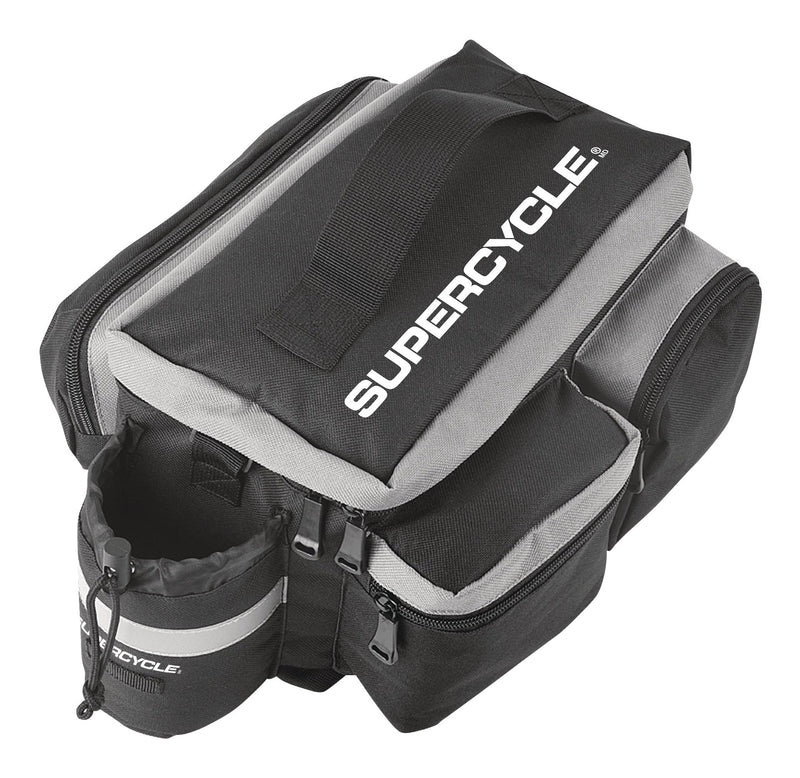 Supercycle Rack Top Bike Bag withAluminum Foil & Reflective Strip, 8L, Black Y8