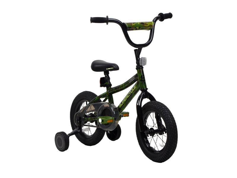 Supercycle Youth Bike with Hi-Ten Steel Frame, 12-in, Camo X0
