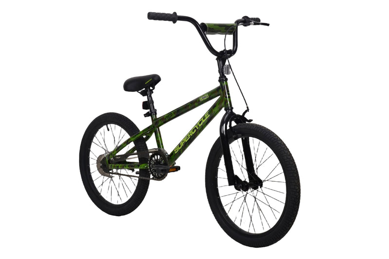 Supercycle Youth Bike with Hi-Ten Steel Frame, 20-in, Camo E5
