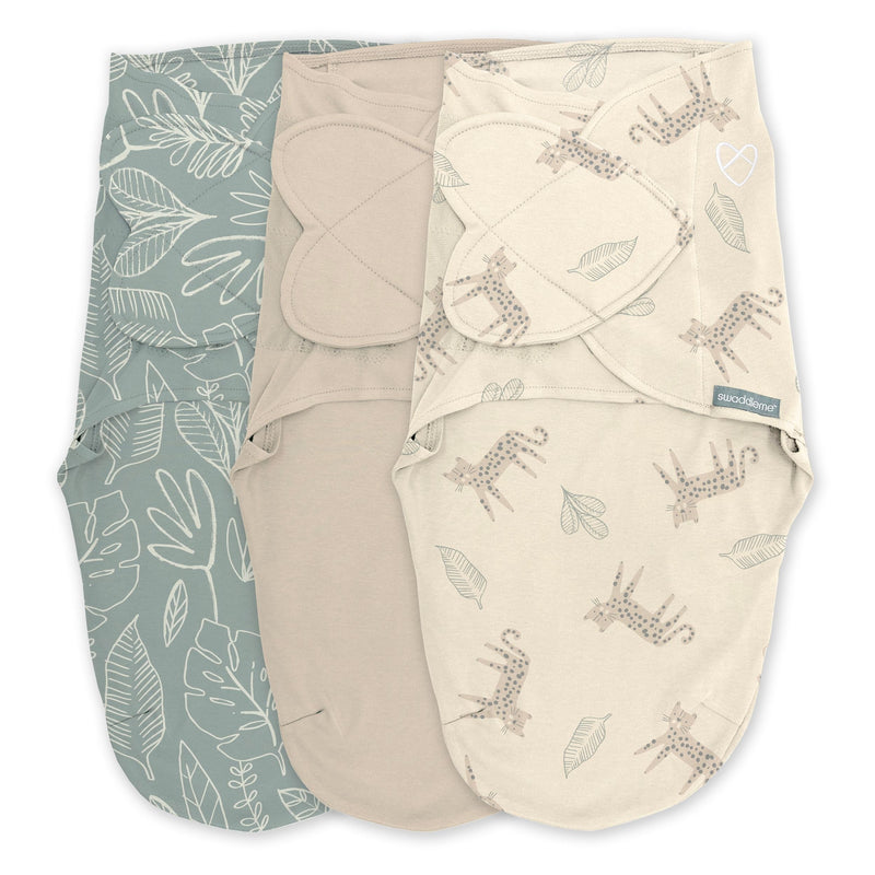 SwaddleMe Original Swaddle Adjustable Baby Wrap with Quick Change, Born Free, Size S/M, Ages 0-3m, 3-pk D5
