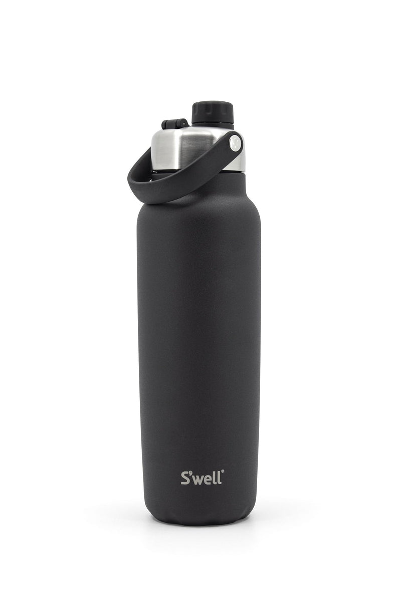 S'well Explorer Insulated Stainless Steel Hydration Bottle, 40-oz, Black, with Chug Lid, BPA Free R6