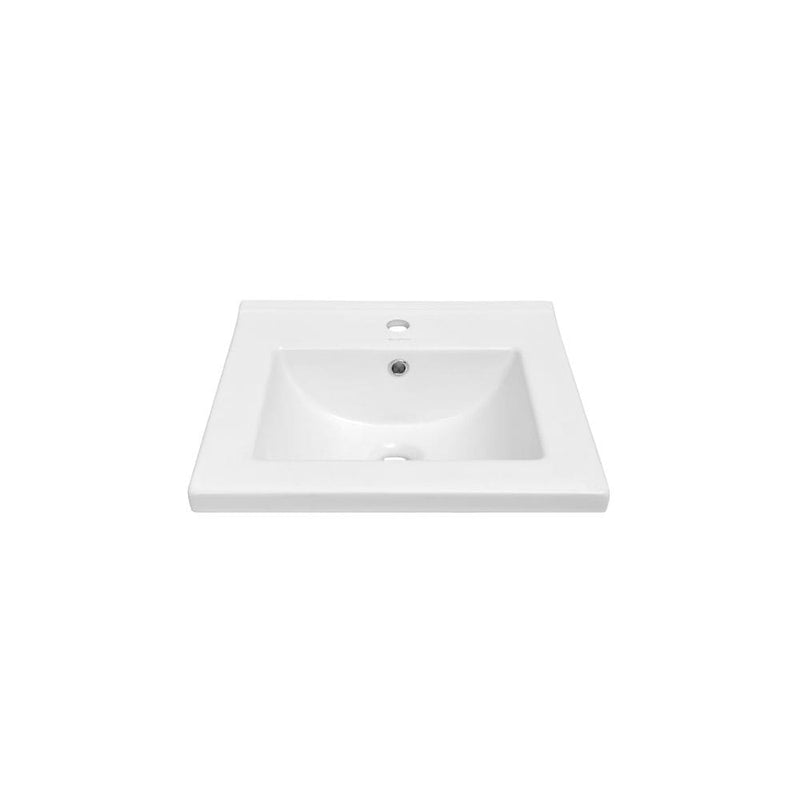 Swiss Madison Ceramic Square Vanity Sink Top, 18-in O9