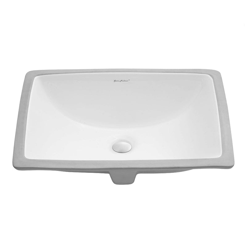 Swiss Madison Plaisir Rectangular Undermount Bathroom Sink, 21-in F4