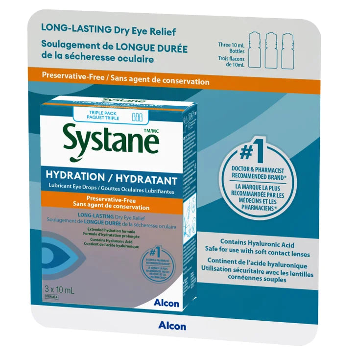 Systane Hydration Eye Drops, 3 x 10 mL N9