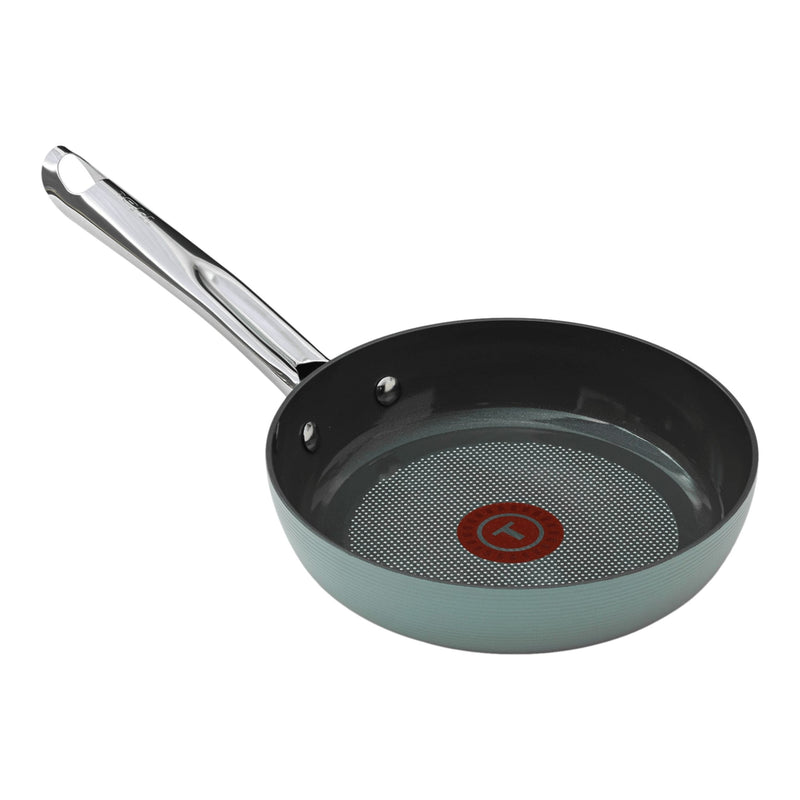 T-fal Ceramic Inspire, Non stick Frying Pan, Oven Safe, Thermo-Spot Heat Indicator, 8-in, Mint N0