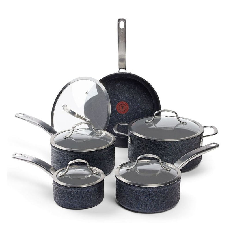 T-fal StoneShield 10-pc Cookware Set with DefenseShield Technology, 6-Multilayer Construction, Induction Safe M6