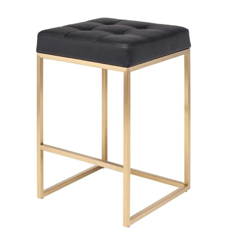 Take Me Home Black Stainless Steel Pipe Counter Stool H8