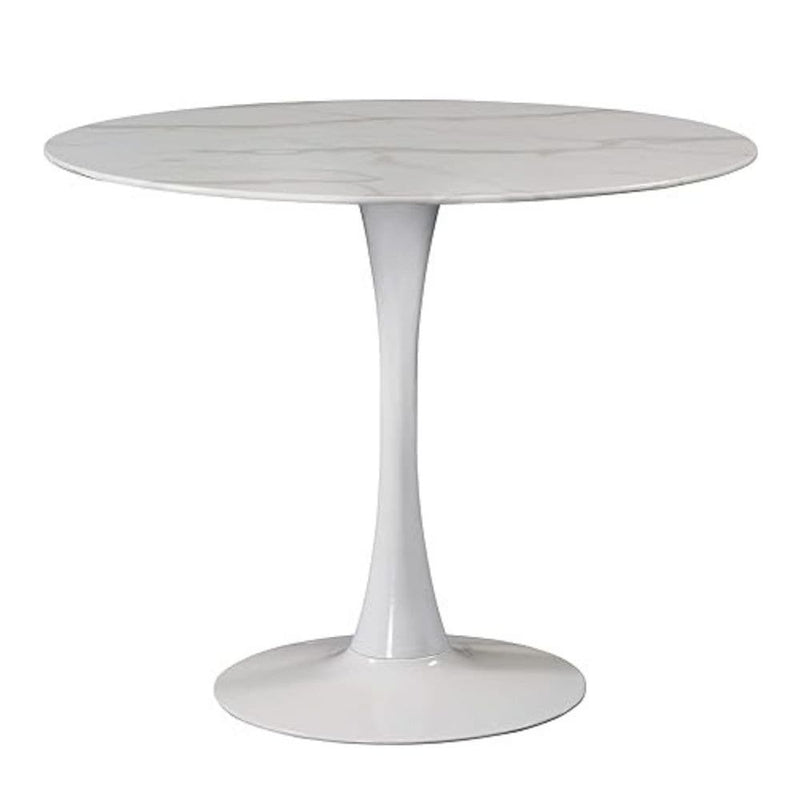 Take Me Home Leo Faux Marble Dining Table Tulip Base Z0
