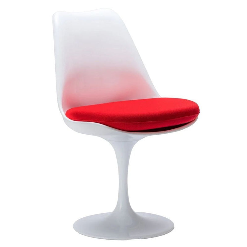 Take Me Home Tulip Chair Armless Chair, Fiberglass, Red Z3