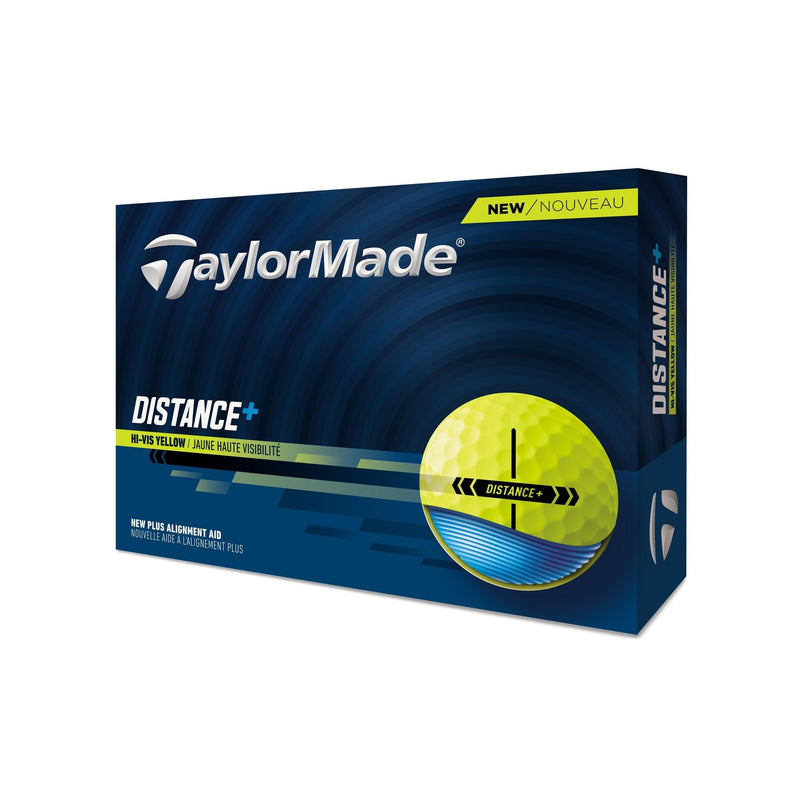 TaylorMade Distance+ Golf Balls, Yellow, 12-pk M5