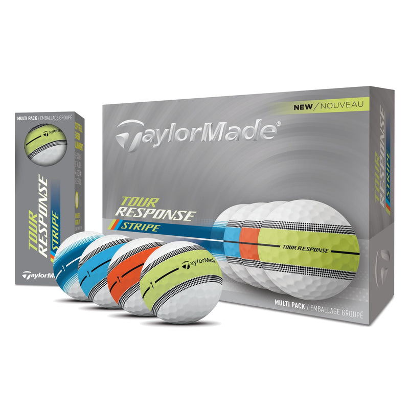 TaylorMade TM25 Tour Response Stripe Golf Balls Multi-Pack, White M0