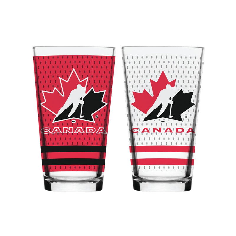 Team Canada/Hockey Canada Mixing Pint Glass Set, 16-oz, 2-pk S0