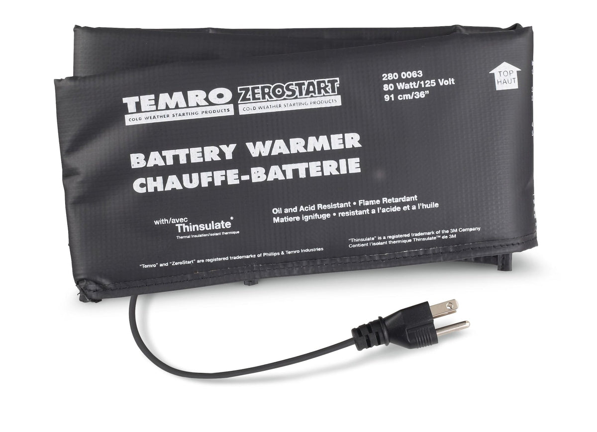 Temro Zerostart 2800063 Battery Warmer/Blanket, 80W, 36-in