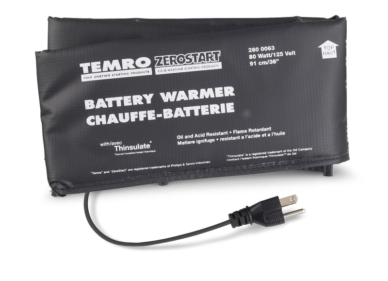 Temro Zerostart 2800063 Battery Warmer/Blanket, 80W, 36-in C8