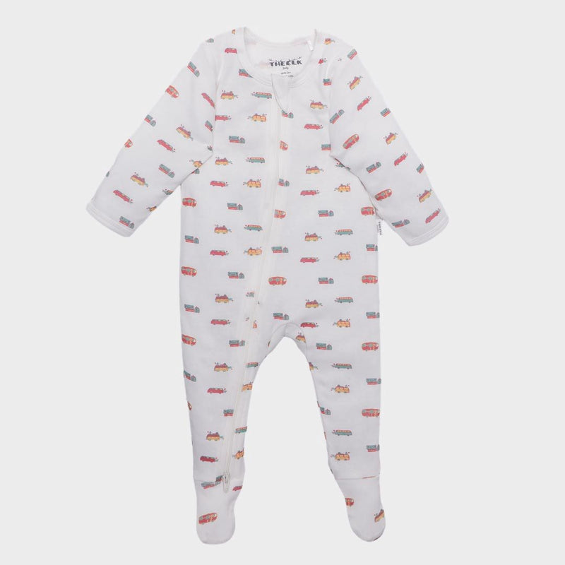 The Elk Baby Camping Print Premium Organic Cotton Zippy, Various Sizes C6