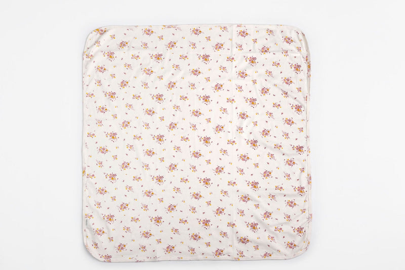 The Elk Baby Flower Print Premium Organic Cotton Blanket B5