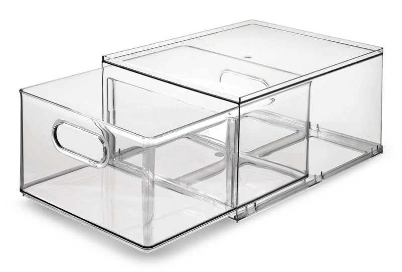 The Home Edit by iDESIGN Clear Stackable Divided Customizable Storage Drawer, 11.5-L P2