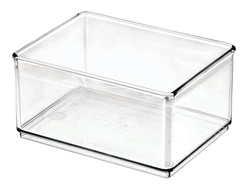 The Home Edit by iDESIGN Clear Stackable Medium Shallow Organizing Storage Bin, 1.2-L L0