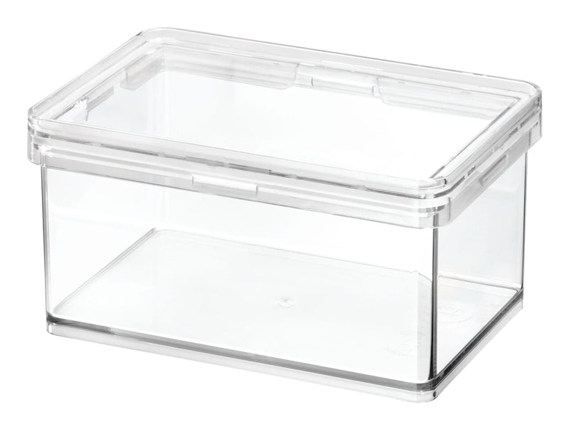The Home Edit by iDESIGN Clear Stackable Small Canister with Air Tight Lid, 0.47-L N5